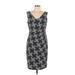 Anne Klein Cocktail Dress - Sheath: Gray Graphic Dresses - Women's Size 12