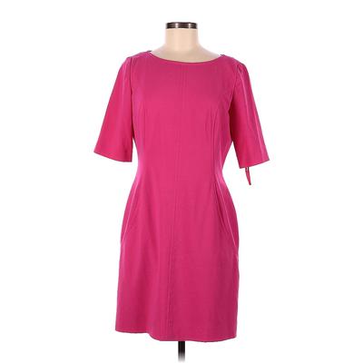 Tahari by ASL Casual Dress - Sheath: Pink Solid Dresses - Women's Size 8 Petite