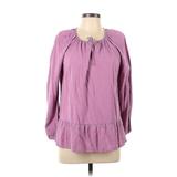 Old Navy Long Sleeve Blouse: Purple Tops - Women's Size Large Tall