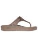 Skechers Women's Foamies: Arch Fit Cali Breeze - Shine On Sandals | Size 10.0 | Taupe | Synthetic