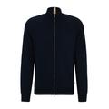 Boss Black Strickjacke "Perrone" Herren dark blue, Gr. XL, Baumwolle, Cardigan im Regular Fit mit Reißverschluss