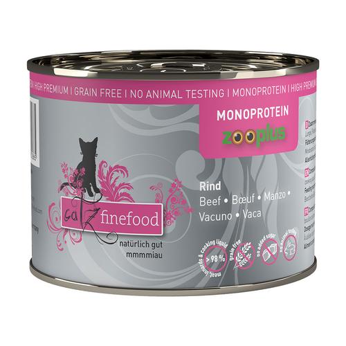 24x 200g Monoprotein zooplus Rind catz finefood Katzenfutter nass