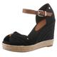 High-Heel-Sandalette TOMMY HILFIGER "BASIC OPENED TOE HIGH WEDGE" Gr. 38, braun (schwarz, braun) Damen Schuhe Sandaletten