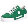 Sneaker RIEKER, Damen, Gr. 39, grün (smaragd, weiß), Lederimitat, sportlich, Schuhe, Freizeitschuh, Halbschuh, Schnürschuh mit Plateausohle