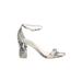 Steve Madden Heels: Ivory Snake Print Shoes - Women's Size 9 1/2 - Open Toe