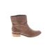 Fergalicious Boots: Brown Solid Shoes - Women's Size 6 1/2 - Round Toe