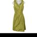 J. Crew Dresses | J Crew Green Blakely Silk Taffeta Sleeveless Dress Knee-Length Ruffled Women's 0 | Color: Green | Size: 0