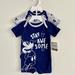 Disney Matching Sets | Disney Baby Mickey 2 Piece Romper Set Nwt Size 3-6 Months | Color: Blue/Gray | Size: 3-6mb