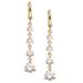 Kate Spade Jewelry | Kate Spade Showtime Hoop Dangle Crystal Drop Earrings | Color: Gold | Size: Os