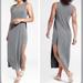 Athleta Dresses | Athleta Gaia Jersey Tank Dress Grey Size L | Color: Gray | Size: L