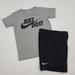 Nike Shirts & Tops | Nike Boys' Logo Tee And Mesh Shorts Size 4 | Color: Black/Gray | Size: 4b