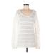 Calvin Klein Pullover Sweater: White Tops - Women's Size Large