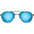 AO Original Pilot Sunglasses Black Frame 52 mm SunFlash Blue Mirror AOLite Nylon Lenses Bayonet Temple738921564768