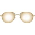 AO Original Pilot Sunglasses Gold Frame 57 mm SunFlash Gold Mirror AOLite Nylon Lenses Bayonet Temple Polarized 738921564614