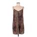 Collusion Casual Dress - Slip dress: Brown Leopard Print Dresses - Women's Size 8
