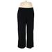 JM Collection Dress Pants - High Rise Straight Leg Boyfriend: Black Bottoms - Women's Size 2X-Large