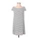 Old Navy Casual Dress - Shift: White Stripes Dresses - Women's Size X-Small