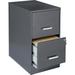 Lorell Soho 2-Drawer Vertical File Cabinet Metal/Steel in Gray | 26.7 H x 14.3 W x 22 D in | Wayfair VF222AAML