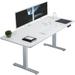 VIVO Electric x Stand Up Up Desk, Dark Walnut Table Top, Bamboo in Gray/White | 60 W x 30 D in | Wayfair DESK-KIT-1G6W-30