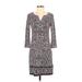 White House Black Market Casual Dress - Shift: Gray Dresses - Women's Size X-Small