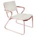 OASIQ Corail Patio Chair w/ Cushion Metal in Pink | Wayfair 1001020047000