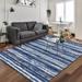 Blue/White 84 x 60 x 0.15 in Area Rug - 17 Stories Yader Southwestern Machine Woven Area Rug in | 84 H x 60 W x 0.15 D in | Wayfair
