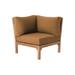 Willow Creek Designs Huntington Teak Outdoor Corner Chair w/ Sunbrella Cushions Wood in Brown | 34.5 H x 34.5 W x 34.5 D in | Wayfair