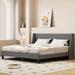Ebern Designs Siragan Manufactured Wood；Metal Platform Bed in Gray | 38.5 H x 81.1 W x 81.1 D in | Wayfair F0929C93F3C344DFA52044DE090D43AE