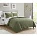 George Oliver Kahlina Modern & Contemporary 7 Piece Quilt Set Polyester/Polyfill in Green | Queen Quilt + 6 Additional Pieces | Wayfair