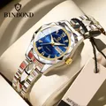 BINBONG-Montre à quartz étanche pour femme montres de luxe pour femme montre-bracelet en acier
