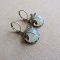 Boucles d'oreilles libellule en argent vintage pour femmes boucles d'oreilles pendantes en pierre