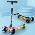 Trottinette Pliable à 3 Roues avec Roues Flash pour Enfant de 3 à 12 Ans Réglable Recommande