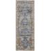 "Frencess Bohemian & Eclectic Medallion, Ivory/Orange/Blue, 2'-6"" x 12' Runner - Feizy KAIR39HWBLUREDI11"