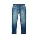 TOM TAILOR Herren Regular Tapered Jeans mit recycelter Baumwolle, blau, Uni, Gr. 34/34