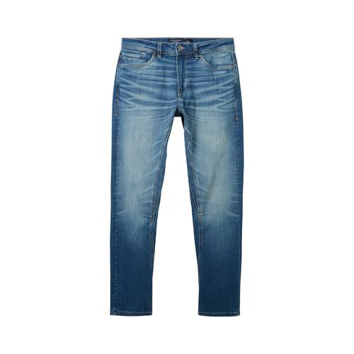 TOM TAILOR Herren Regular Tapered Jeans mit recycelter Baumwolle, blau, Uni, Gr. 30/34