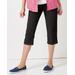 Blair Women's Haband Women's Modern-Fit No-Fuss Stretch Capris - Black - 3X - Average