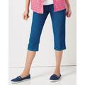 Blair Women's Haband Women's Modern-Fit No-Fuss Stretch Capris - Blue Denim - L - Average