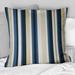 Designart "Classic Beige And Blue Elegance Striped Pattern" Striped Printed Throw Pillow