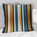 Designart "Elegant Gold And White Striped Pattern" Striped Printed Throw Pillow