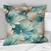 Designart "White And Green Coastal Escape I" Coastal Printed Throw Pillow