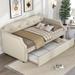 Merax Twin Upholstered Daybed with Trundle