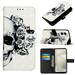 Dteck for Motorola G Stylus 5G (2023) / G Power 2023 Case 3D PU Leather Wallet Flip Protective Phone Case with Wrist Strap Card Slots Holder Pocket Cover Skull