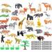 Wild Animals Zoo Safari Farm Children Gift 53Pcs Animal Figures Doll Kids I1P2