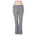 Amanda + Chelsea Dress Pants - Mid/Reg Rise Boot Cut Boot Cut: Gray Bottoms - Women's Size 6