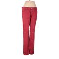 Arizona Jean Company Jeans - Mid/Reg Rise Boot Cut Boot Cut: Red Bottoms - Women's Size 8 - Stonewash