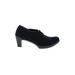 Naot Heels: Slip On Chunky Heel Work Black Solid Shoes - Women's Size 6 - Round Toe