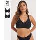 2 Pack Sally Minimiser Non Wired Bras