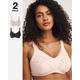 2 Pack Sally Minimiser Non Wired Bras