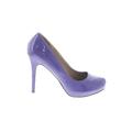 Michael Antonio Heels: Slip On Stilleto Cocktail Purple Solid Shoes - Women's Size 10 - Round Toe