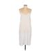Raquel Allegra Casual Dress Plunge Sleeveless: White Print Dresses - Women's Size Large